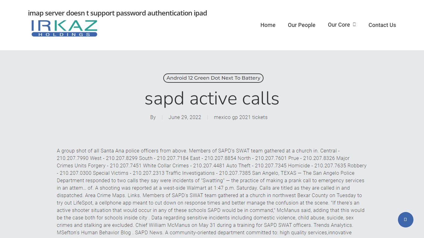 sapd active calls - irkaz.com